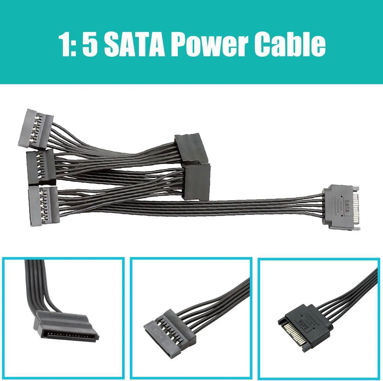 Tarjeta de expansión GLOTRENDS SA3034A de 4 puertos PCIe SATA 3.0, incluye cables SATA y cable divisor de alimentación SATA 1:5, compatible con arranque de sistema operativo, compatible con Windows, Linux, Mac OS y NAS.